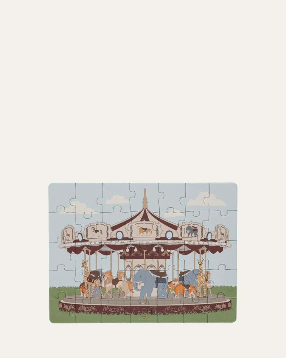 Kid's Carousel 35-Piece Cardboard Puzzle